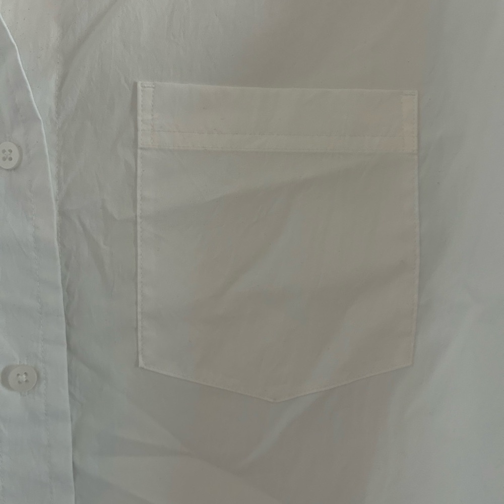 ATHLETA • Big Loose Fit White Long Sleeve  Shirt • MP - Picture 2 of 9